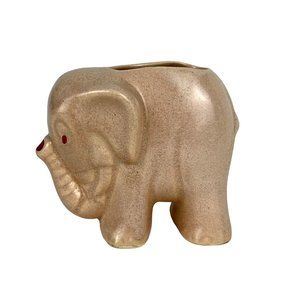 Vintage Pink Ceramic Elephant Planter Décor